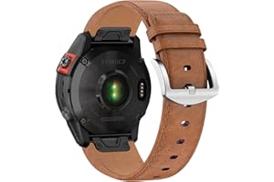 XIIORE Skórzany pasek Fenix 8, pasek 22 mm do Fenix 7, Fenix 7 Solar, Fenix 7 Sapphire Solar, Fenix 7 Pro, Fenix 6 / pro/Sapphire, Fenix 5 /plus, Forerunner 935/945/955, Approach S60, Quatix 5/6/7