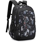 Amythe School Backpack for Teens 10-18 Years, 29 L, Black | Children's School Backpack, Laptop Bag 15.6" for Boys, Casual Fas