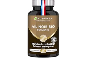 LABORATOIRES NUTRIMEA AIL NOIR Fermenté BIO - Extrait Biologique Standardisé en S-allyl-cystéine - Soutient la Circulation Sanguine, Antioxydant Naturel - 250 mg - 90 Gélules Vegan - Nutrimea - Fabriqué en France