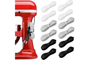 Salubohum 12 Stück Kabel Organizer, Kabelaufwickler, Kabelhalter Selbstklebend, Tpr-Material, Geeignet für Küchengeräte Wie Mixer, Reiskocher, Air Fryer (3 Farben)