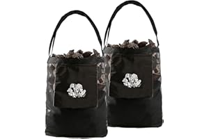 YISNTF Morel Mushroom Hunting Bag,2 Pcs Mesh Bag,Foraging Bag,Foraging Pouch,Mushroom Basket,Harvesting Bag,Collapsible Fruit Gathering Picking Bag Apron for Bushcraft Garden Enthusiasts