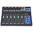 Digital Audio Mixer Bluetooth USB Connection Sound Mixing Desk Console Live Studio DJ Mixing Amplifier Mono Stereo Channel Mixing Port Music Console Mixing Console Function Practical Recording