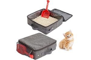 JILSKL Tragbare Faltbare Katzentoilette, Faltbare Tragbare Katzentoilette, Katzen Katzenklo, Kann als Kätzchentoilette, als Kätzchenbett, zu Hause Am Kopfende des Bettes Oder auf Reisen Verwendet Werden