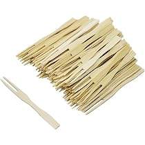 Lot 100 Fourchettes En Bois Bambou - Couverts Jetables écologiques Pour Apéritifs