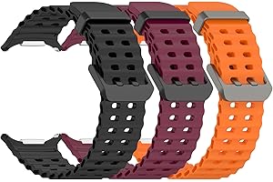 Gheper 3 Pack Bands Compatible with Samsung Galaxy Watch Ultra 47mm [2024] Wristband Soft Silicone Sport Strap Replacement for Galaxy Watch Ultra 47mm Smartwatch Accessory Women Men