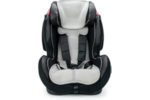 BABY IDEA Babysanity® Housse de siège auto universelle Air MesH 3D 9/36 kg avec housse de siège respirante rafraîchissante et antibactérienne – Fabriqué en Italie – Gris