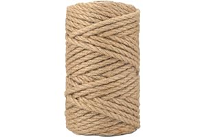 EIDOCT Cat Scratch Rope, Sisal Rope Cat Scratcher Tree Repairing, 6mm x 50m, for Cat Scratcher Garden Bundling, Repair Cat Tree