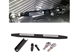 NATGIC Schwarz Schaltgestänge Hebel Chrom CNC Schalthebel für Harley Davidson Electra Glide CVO Road Gilde Street Glide Ultra Limited Road King Custom Softail Springe Road King BadBoy CrossBones