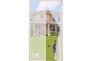 WEIZON Tenda Zanzariera Magnetica per Porta 85 x 225 cm Zanzariera Magnetica Impedendo,Tenda Magneti Chiusura Automatica Impedendo Insetti di Entrare per Porte d'Ingresso,Porte - Bianca