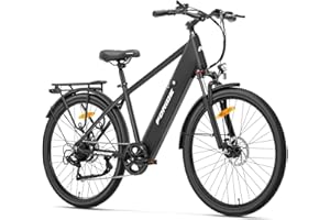 Foride Bicicletta elettrica 27,5" | Motore da 250 W, 7 velocità | Batteria sostituibile da 36 V 13 Ah, autonomia fino a 100 km | Bicicletta elettrica da 25 km/h per uomo e donna