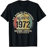 Vintage Agosto 1972 donna uomo Regalo 50 anni Compleanno Maglietta