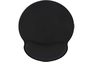 Jahosin Alfombrilla de ratón con Soporte para muñeca,reposamuñecas ergonómicas de Color Negro,cómoda Almohadilla de Espuma viscoelástica Antideslizante para computadora y oficina-25x23 WristBlack2