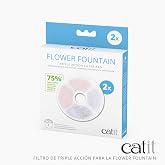 Catit Triple Action filtre &ccedil;er&ccedil;evesiz, Catit &ccedil;i&ccedil;ek &ccedil;eşmesi i&ccedil;in filtre, 2'li paket