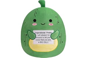Xfrog Positive Pickle Plushie Gurke Positive Plüschtier Süßes Kuscheltier Kissen Kuscheltiere für Kinder Mädchen und Jungen 25cm