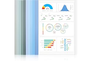 JIANTA 20Pcs A4 Clear Report Covers with Sliding Bars, Presentation Folder, Sliding Bar Report Covers, A4 File Cover for Office School, 60 Sheet Capacity, Green + Blue