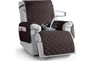 TAOCOCO Funda impermeable para silla reclinable, fundas antideslizantes para sillón reclinable con bolsillo, funda de sofá reclinable lavable, protector de muebles para niños, mascotas (1 plaza