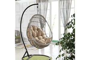 FLBT Panier Suspendu Coussins De Chaise D'œuf Suspendus Coussins De Chaise Hamac, Coussin De Siège De Panier Suspendu À Balançoire, Oreiller De Dos Épais Nid Pour La Balançoire De Jardin De Patio Extérieur