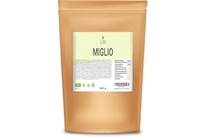 CIBO QUALITY FOODS Cibo,Miglio Decorticato Biologico 908 gr- cereale prodotto da agricoltura bio, miglio giallo in grani per uso alimentare, COnfeionato in Italia