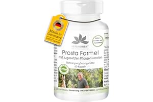 Formule Prostate – avec Stérols végétaux, Palmier nain, Zinc, Sélénium, Betasistérol & Lycopène - 60 gélules | Herba Direkt - Qualité des pharmacies allemandes