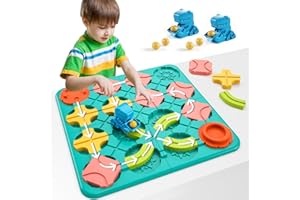 burgkidz Laberinto Juego de Mesa Niños 4 5 6 7 8 Años, Juegos Coches Logica Constructor de Carreteras para Niño y Niña, Juguetes Ninos Regalo Educativos para Uso Doméstico Navidad Aula