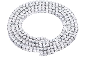 AD BEADS AD Perlen Natur Hämatit Edelstein facettiert Würfel, lose Perlen 40,6 cm 2 x 2 mm 4 x 4 mm 2x2mm metallic silver