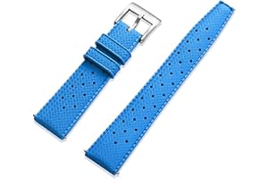 Niziruoup FKM Rubber Watch Strap Tropical Style Quick Release Fluororubber 18mm 19mm 20mm 21mm 22mm Soft Breathable FKM Rubber Watch Band Universal Replacement Band Strap for Men Women