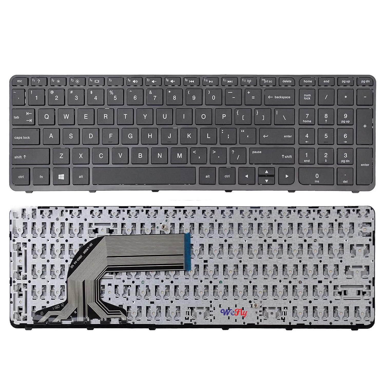 Wefly Laptop Keyboard Compatible for HP Pavilion 15-E 15-N 15-G 15-R 15-A 15-S 15-H 15-F TPN-Q118,TPN-F113, 250 G3, 255 G3, 250 G2, 255 G2 Series