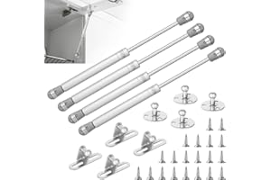 HXC 4 amortyzatory gazowe 100 N/10 kg, zawiasy do szafy ciśnieniowej i kuchennej, skrzynia na zabawki, wsporniki do podnoszenia pokrywy, srebrne