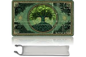 MTG Premium XXL spelmatta (60 x 35 cm) fantasy högupplöst halkfri gummimatta för TCG/CCG/MTG (med område, mtg50-4)