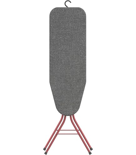 Planche à Repasser Vileda Leo - Compacte 114x33cm - Housse Coton - Hauteur Réglable 71-90cm - Idéal Petits Espaces