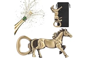 LULLEA Décapsuleur de bière en forme de cheval, cadeau équestre, cadeau pour homme et femme, idéal pour le jour de la course, un anniversaire, Noël, les vacances, la décoration de la maison