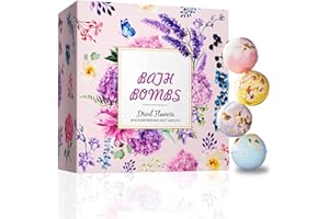 LOOUXC Set Regalo per Bombe da Bagno, 4 Pezzi Palle da Bagno Relax, Palline da Bagno, Set Regalo Palle per Bambini, Colorate Bombe da Bagno Profumate, di Compleanno, Festa Della Mamma
