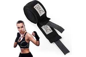 ZHIBEISAI Vendas Boxeo, Vendajes para Las Manos para Boxeo Muay Thai Kickboxing Karate Lucha Artes Marciales Gimnasio Fitness, Unisex (un par de 2) (Negro)