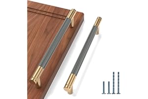 9BUILD Lot de 10 Doré et Gris Poignee de Meuble Entraxe 160mm Cuisine Poignée Meuble Poignet de Porte Cuisine Poignées pour Placards Poignet Meuble Cuisine EU0020