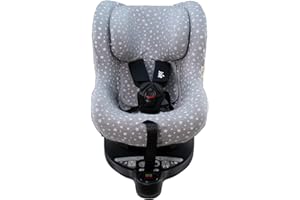 JYOKO Kids Funda de algodón Compatible con Joie I-Spin 360 y Joie I-Safe (White Star)
