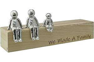 PIRANTIN We Made A Family Ornament - Choose Your Family Combination (1 child) Box & Woodgrain May Vary