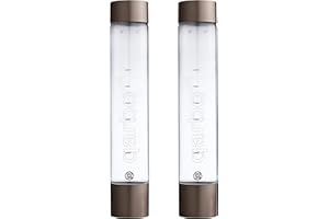 TWENTY39 qarbo CLASSIC 1L Water Bottles for Sparkling Water Maker and Fruit Infuser - Set of 2 (Dark Bronze)