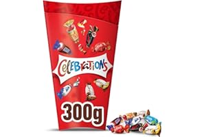 BOUNTY Celebrations Chocolate Gift Box, 300g Assorted Chocolates Snack Box With Mini Chocolate Bars & Biscuits