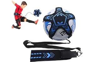 YHOTOGEA Fussball Trainingszubehör, Fussballtrainer Fussball Geschenke für Jungen, Kinder und Erwachsene, Fußball Kick Trainer Solo, Verstellbarem Taillengürtel für Bälle Größe 3/4/5