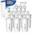 AQUA CREST NSF, TÃƒÅ“V SÃƒÅ“D Certified Pitcher Water Filter, Replacement for Brita Filters, Pitchers, Dispensers, Compatible with Brita Classic OB03, Mavea 107007, 35557, and More (Pack of 6)