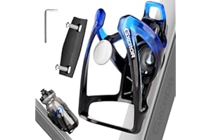 GXCROR ZPSHJ-12 Bike Bottle Holder, Durable, Universal Fit, BlackBlue, Polycarbonate, 13.5 x 7.69 x 3.2 cm