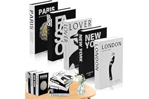 YUJUVI Deko Bücher für Heimdekor 5 Stk Fake Books Dekorative Bücher Dekobücher Faltbare Kartonschachtel nurGefälschte Bücher Display für Home Couchtisch Regale Dekobücher für Büro (5 Stück Set Deko A)