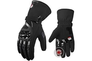 KEMIMOTO Guantes Moto Invierno, Impermeable de Manera Eficiente Guantes Moto Hombre Homologados Protección Multicapa Conserva Calor Pantalla Táctil, Deportes al Aire Libre Esquí Motociclismo