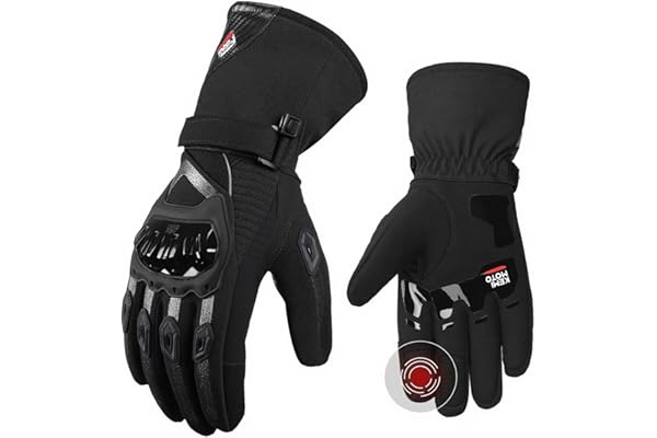 KEMIMOTO Guantes Moto Invierno, Impermeable de Manera Eficiente Guantes Moto Hombre Homologados Protección Multicapa Conserva Calor Pantalla Táctil, Deportes al Aire Libre Esquí Motociclismo
