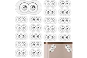 FUYIHGL 20 PCS Self Adhesive Mini Caster Wheels 360° Rotation Mini Appliance Wheels Stick On Peel and Stick Swivel Mini Casters Wheels for Kitchen Appliances Small Furniture Trash Can Storage Box Coffee Maker