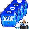 Tryitsbest 4 Pack Ice Bath Bags Reusable, Large Capacity Cold Plunge Ice Bath Accessories, Portable Bathtub Freezer Water Bags for Ice Baths at Home