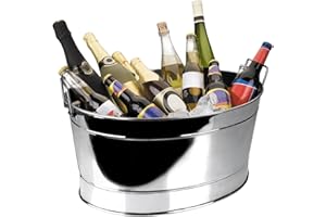 Lacor Vasque à Champagne/bassine Ovale en INOX 18/10-61 x 43 x 28 cm Vasque à Champagne, Argenté