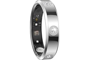 FINDTIME Smart Ring Ultra Narrow Fitness Rings Heart Rate Monitor Sleep Tracker Blood Oxygen Health Tracker Step Counter Calories Pedometer Waterproof Remote Camera Smart Rings for Women Ladies Men