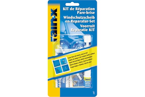 Rain-X Kit Réparation Para Brise Vitre, Colle Pare Brise pour Impacts de Pierres, Craquelures et Fissures