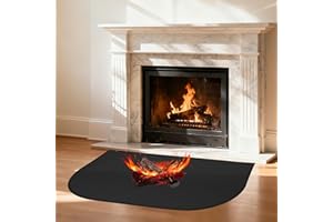 HIULLEN Hearth Rugs for Fireplaces, 102x50CM Fireproof Fireplace Mat, Hearth Pad Protection Mat, Outdoor Flame-Resistant Pad Fiberglass Rug for Protect Floors Carpets from Sparks Embers